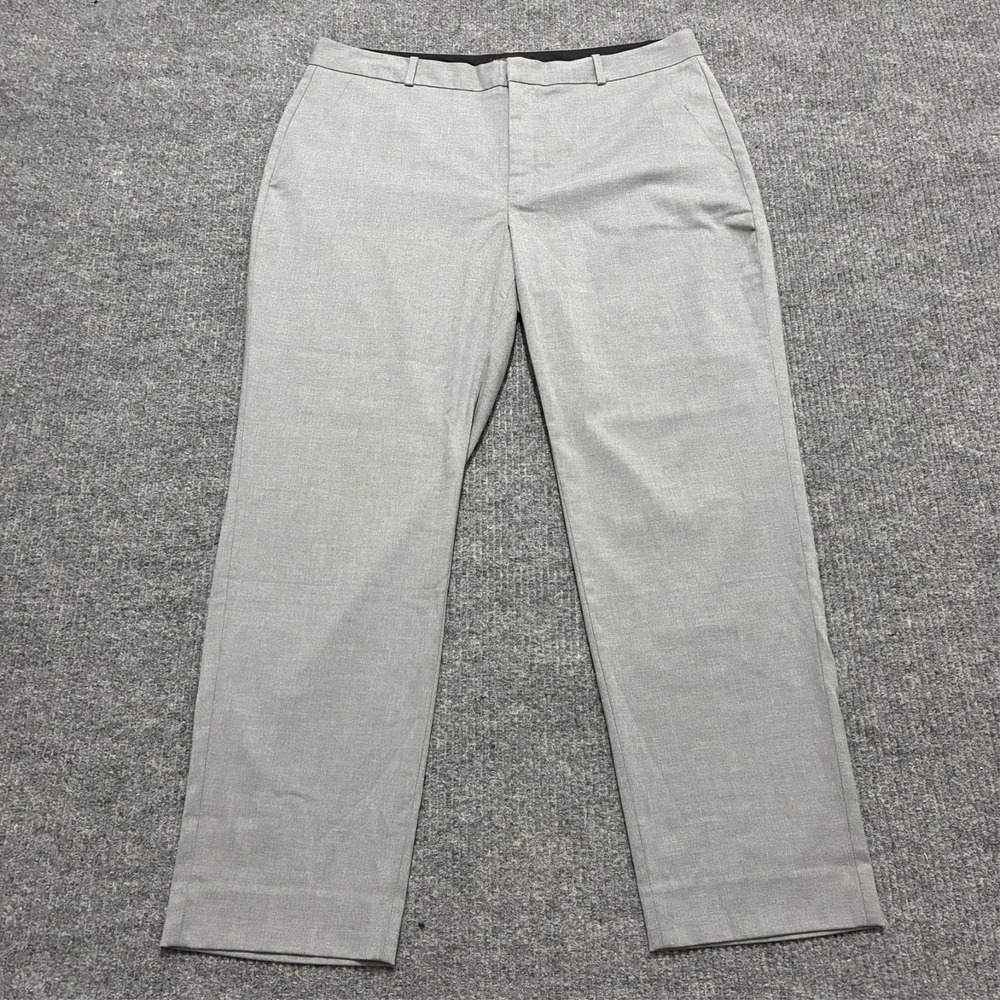 Banana Republic Ryan Curvy Fit Pants‎ Womens Size 16 Gray Flat Front High Rise